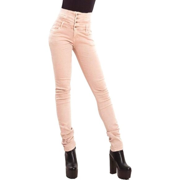 (6 for $25) Wishful Park Triple Button High Rise Skinny Pants size 9 - Picture 1 of 4